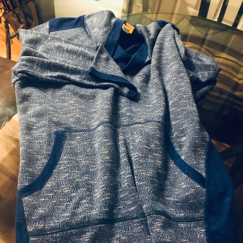 Ruby Rd. Cowl Neck Blue Oversized Sweat Blouse - image 4